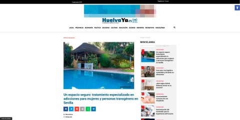 Nuestro centro de adicciones femenino, Instituto MIA, en el diario digital HuelvaYA